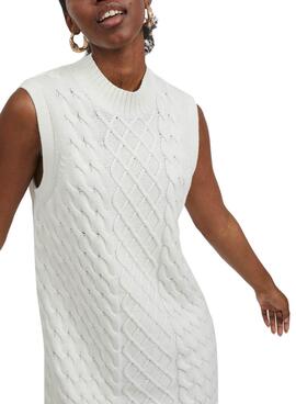 Colete Vila Well De Knitted Branco para Mulher