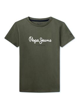 T-Shirt Pepe Jeans Art New Verde para Menino