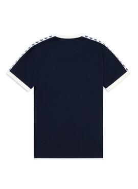 T-Shirt Fred Perry Taped Ringer Azul Marinho De Homem