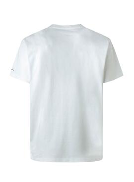 T-Shirt Pepe Jeans Wells Branco para Menino