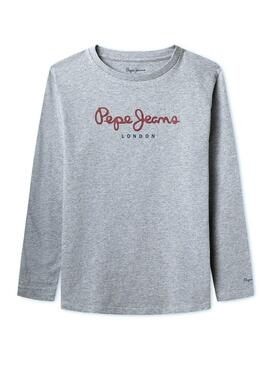T-Shirt Pepe Jeans New Herman Cinza para Menino
