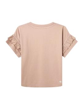 T-Shirt Pepe Jeans Sharon Rosa para Menina