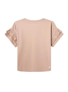 T-Shirt Pepe Jeans Sharon Rosa para Menina