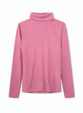 T-Shirt Pepe Jeans Violet Turtleneck Rosa Menina