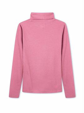 T-Shirt Pepe Jeans Violet Turtleneck Rosa Menina