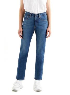 Jeans Levis 501 Crop Denim Mulher