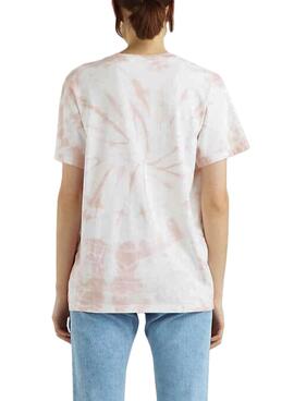 T-Shirt Levis Tie Dye Rosa y Branco