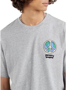 T-Shirt Levis Peace Cinza para Homem