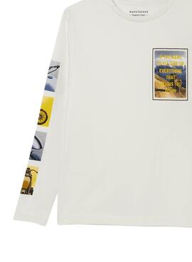 T-Shirt Mayoral Motor Branco para Menino