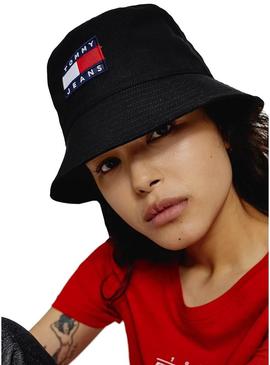 Chapéu Bucket Tommy Jeans Preto para Mulher