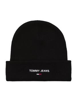 Gorro Tommy Jeans Sport Logo Preto para Homem