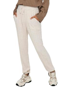 Pantalon Only New Tessa Beige para Mulher