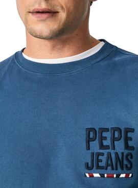 Sweat Pepe Jeans Edison Azul para Homem