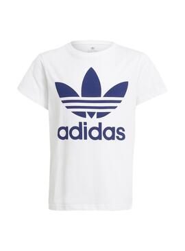 T-Shirt Adidas Trefoil Branco para Menino e Menina