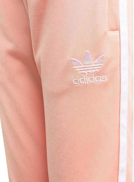 Calças Adidas Track Adicolor Rosa Menino Menina