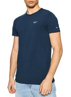 T-Shirt Pepe Jeans Original Basic Azul Marinho Homem