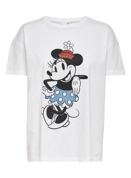 T-Shirt Only Disney Minnie Mouse Branco Mulher