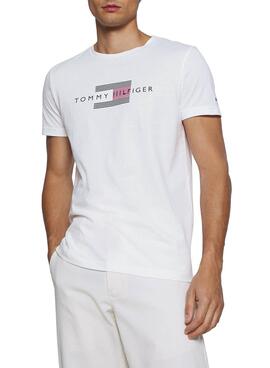 T-Shirt Tommy Hilfiger Lines Branco para Homem