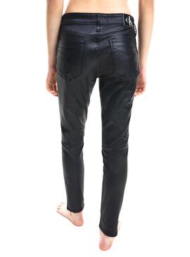 Pantalon Calvin Klein Jeans Waxed Preto