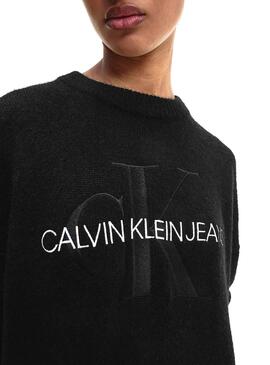 Vestido Calvin Klein Jeans Monogram  Preto Mulher