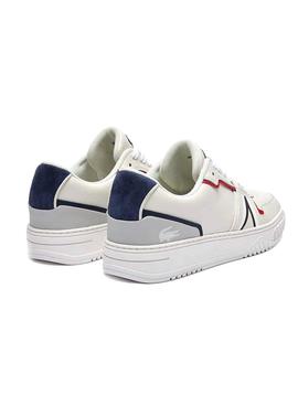 Sapatilhas Lacoste L001 0321 Branco Azul Marinho Homem