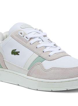 Sapatilhas Lacoste T-Clip Leather Branco para Mulher