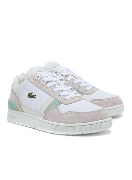 Sapatilhas Lacoste T-Clip Leather Branco para Mulher