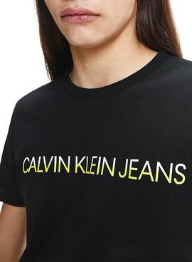 T-Shirt Calvin Klein Jeans Instit Preto
