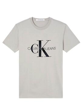 T-Shirt Calvin Klein Jeans Monogram Bege