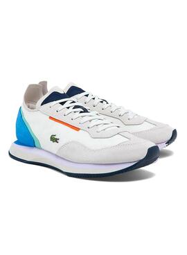 Sapatilhas Lacoste Match Break Branco Azul Mulher