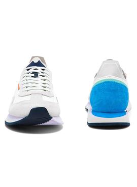 Sapatilhas Lacoste Match Break Branco Azul Mulher