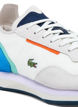 Sapatilhas Lacoste Match Break Branco Azul Mulher