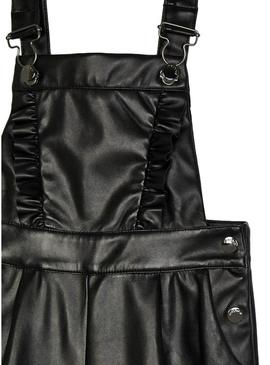 Macacão Mayoral Leatherette Preto para Menina