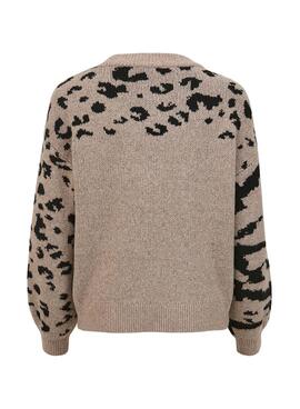 Camisola Vila Alia Animal Print Bege para Mulher