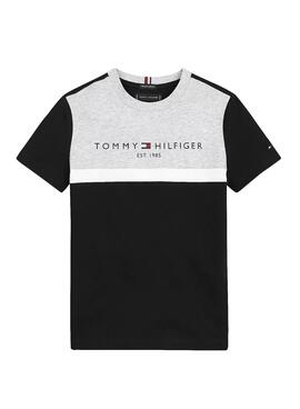 T-Shirt Tommy Hilfiger Esential Color Block Preto