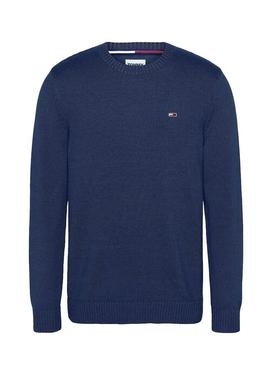 Camisola Tommy Jeans Essential Crew Azul Marinho Homem