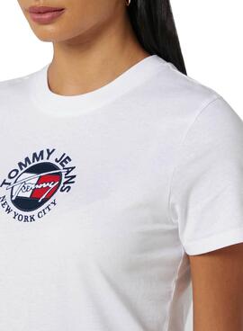 T-Shirt Tommy Jeans Timeless Branco Mulher
