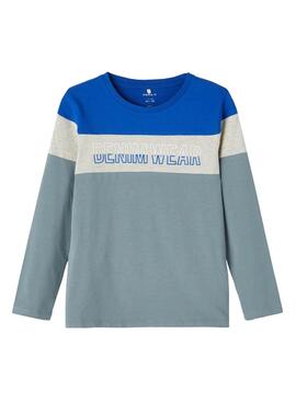 T-Shirt Name It Nesmir Azul para Menino
