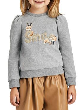 Sweatshirt Mayoral Cinza Letras para Menina