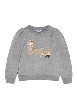 Sweatshirt Mayoral Cinza Letras para Menina