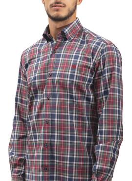 Camisa Klout Basto Azul y Vermelho para Homem