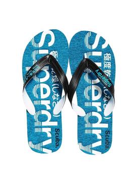 Flip Flops Superdry Scuba Grit Homens Azuis