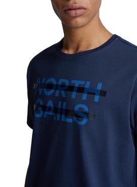 T-Shirt North Sails Logo Azulon para Homem