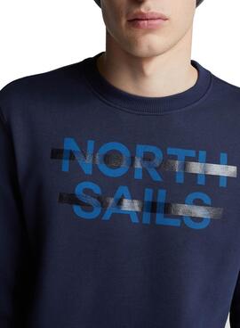 Sweat North Sails Logo Azul para Homem