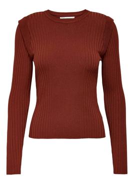 Camisola Only Libi Marrom Knitted para Mulher