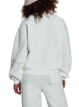 Sweat Tommy Jeans Collegiate Branco para Mulher