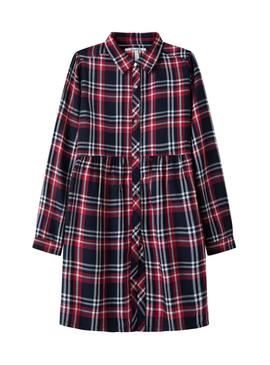 Vestido Pepe Jeans Luli Tartan Azul Marinho para Menina