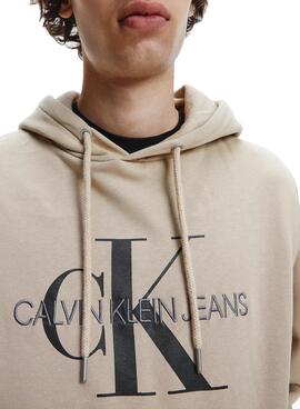 Sweat Calvin Klein Sazonal Jumpsuitgram Bege para Homem
