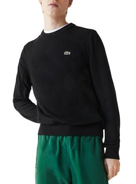 Sweat Lacoste Tricot Black Para Homem