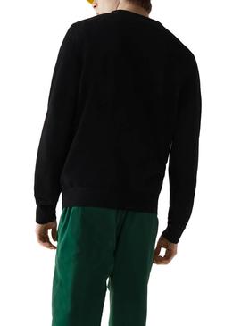 Sweat Lacoste Tricot Black Para Homem